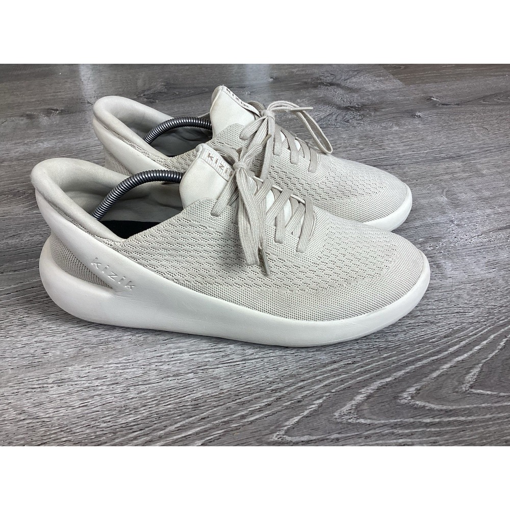 Kizik Roamer Knit Shoes Slip On Hands Free Men Size 12 Sneakers Beige Sand